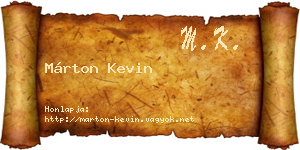 Márton Kevin névjegykártya